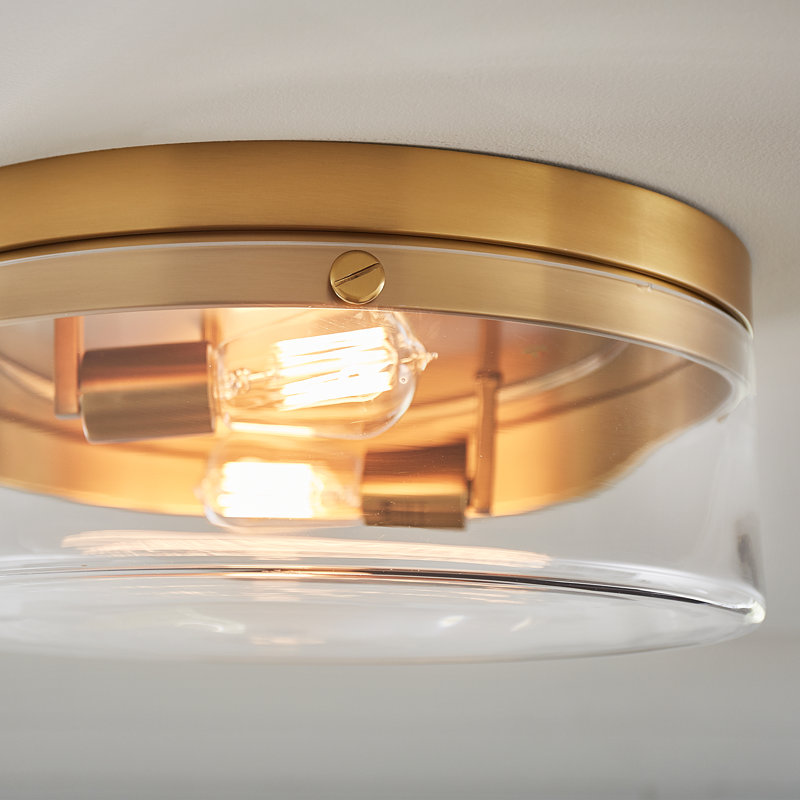 Garrett 2 - Light Flush Mount, Burnished Brass