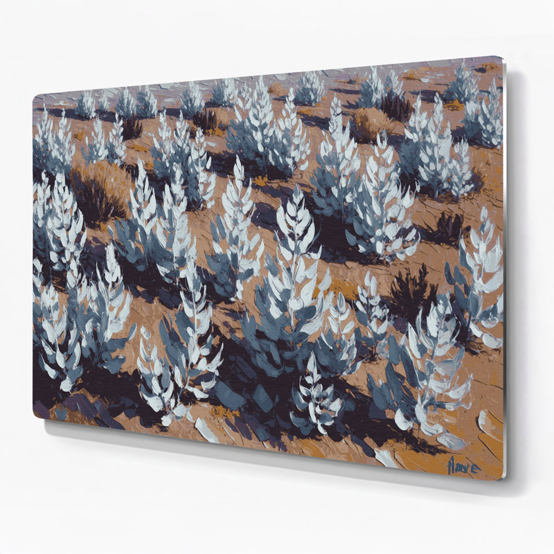 «Southwestern Plants Sagebrush 192», art mural en métal gris, H 11 po x l 14 po