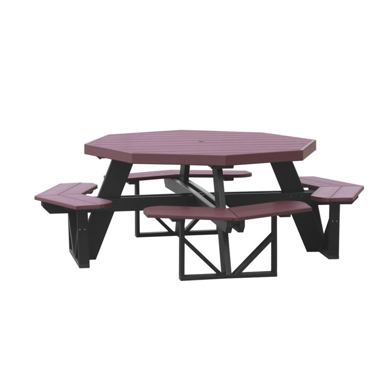 Hesiodos 8 - Person Patio Dining Set with , Cushions Included, Black, Cherrywood