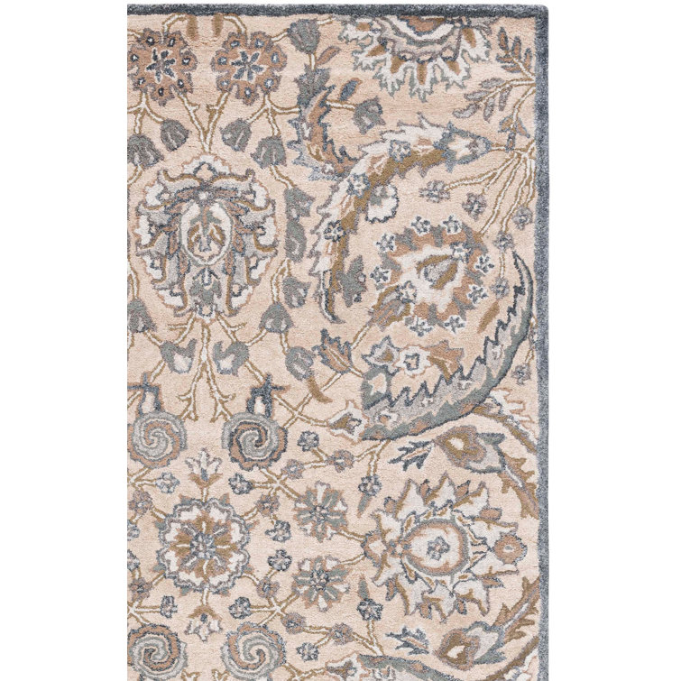 Shillington Hand Tufted Viscose Floral Rug