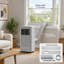Ensemble de 2 climatiseurs portatifs de 10 000 BTU, unité de climatisation 3 en 1 avec déshumidificateur et ventilateur, refroidit 450 pieds carrés chacun, télécommande silencieuse et mode veille pour appartement