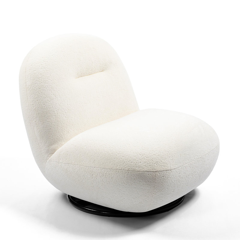 Chaise d'appoint pivotante Minimalist, 1, Blanc