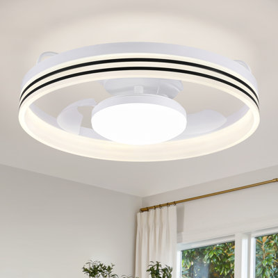 Ventilateur de plafond encastré à intensité variable 20 po avec lumières DEL