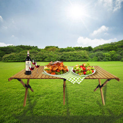 Pilaal Rectangular Outdoor Folding Picnic Table
