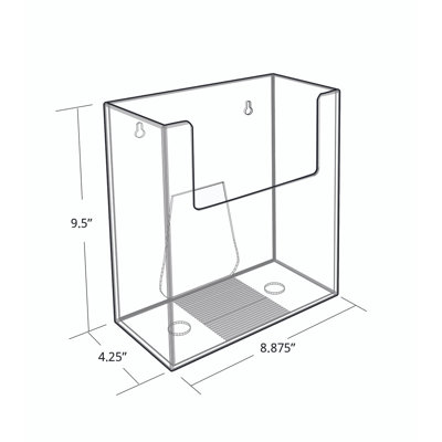 Desktop or Wall Mount Deep File Holder, 4-Pack