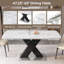 Modern Rectangular Dining Table Set with Leather Chairs - Expandable, Space-Saving, Multifunctional-1251194798-1251194797-1251194796