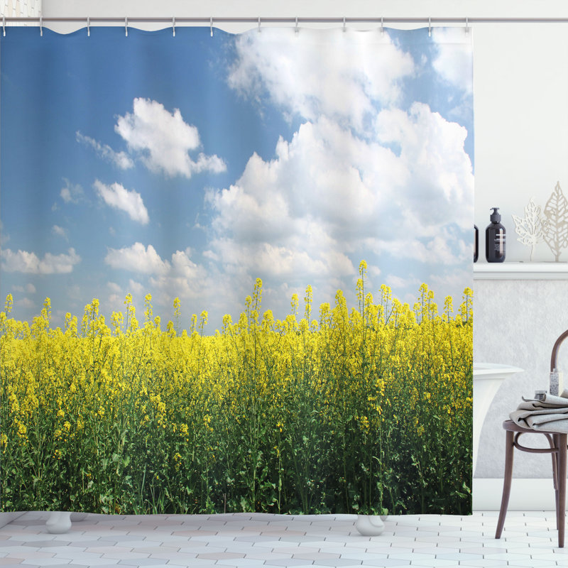 Shower Curtain with Hooks Included, 75"H x 69"W