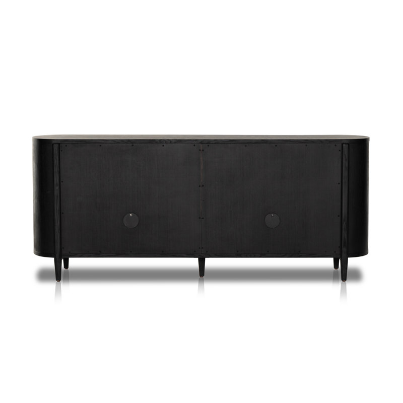 Tolle 82'' W Solid Wood Sideboard, Black