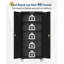 Armoire de rangement de garage verrouillable 72 po avec roues et panneau perforé | Acier robuste avec 4 tablettes réglables | Organisateur de bureau à domicile, noir