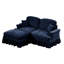 Canapé d'intérieur, élégant canapé Mid-Century modulaire à deux places en L avec accoudoirs évasés, jupes amovibles, pieds à broche et repose-pieds mobile pour une utilisation polyvalente-1844520750