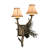Rustic Lodge Steel Candle Wall Light