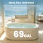 63" Solid Surface Freestanding Bathtub