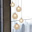 Pendentifs Perla 5 dans des globes en verre blanc givré-121319204