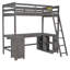 Lit mezzanine simple avec bureau en U, tiroirs et tablettes de rangement-1683172064