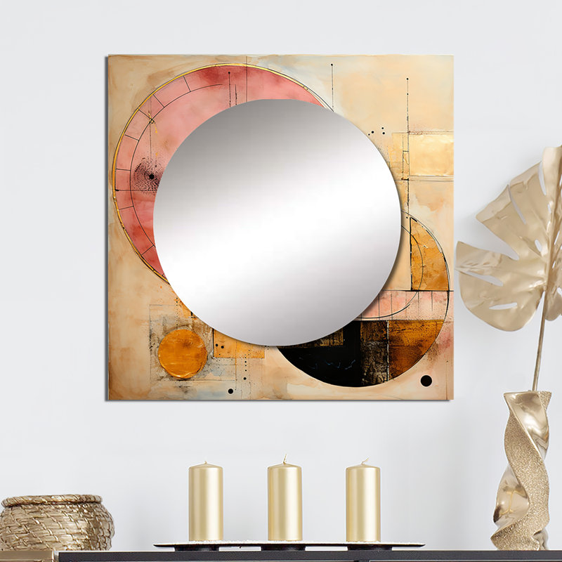 Witzke - Miroir géométrique mural décoratif pour chambre à coucher, 36 po x 36 po
