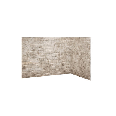 Subway Tile RidgeStone Shower System with Molded Seat