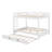 Queen Bunk Bed With Trundle, Heavy Duty Bunk Beds Frame With Ladder And Full Length Guardrail-1904605864