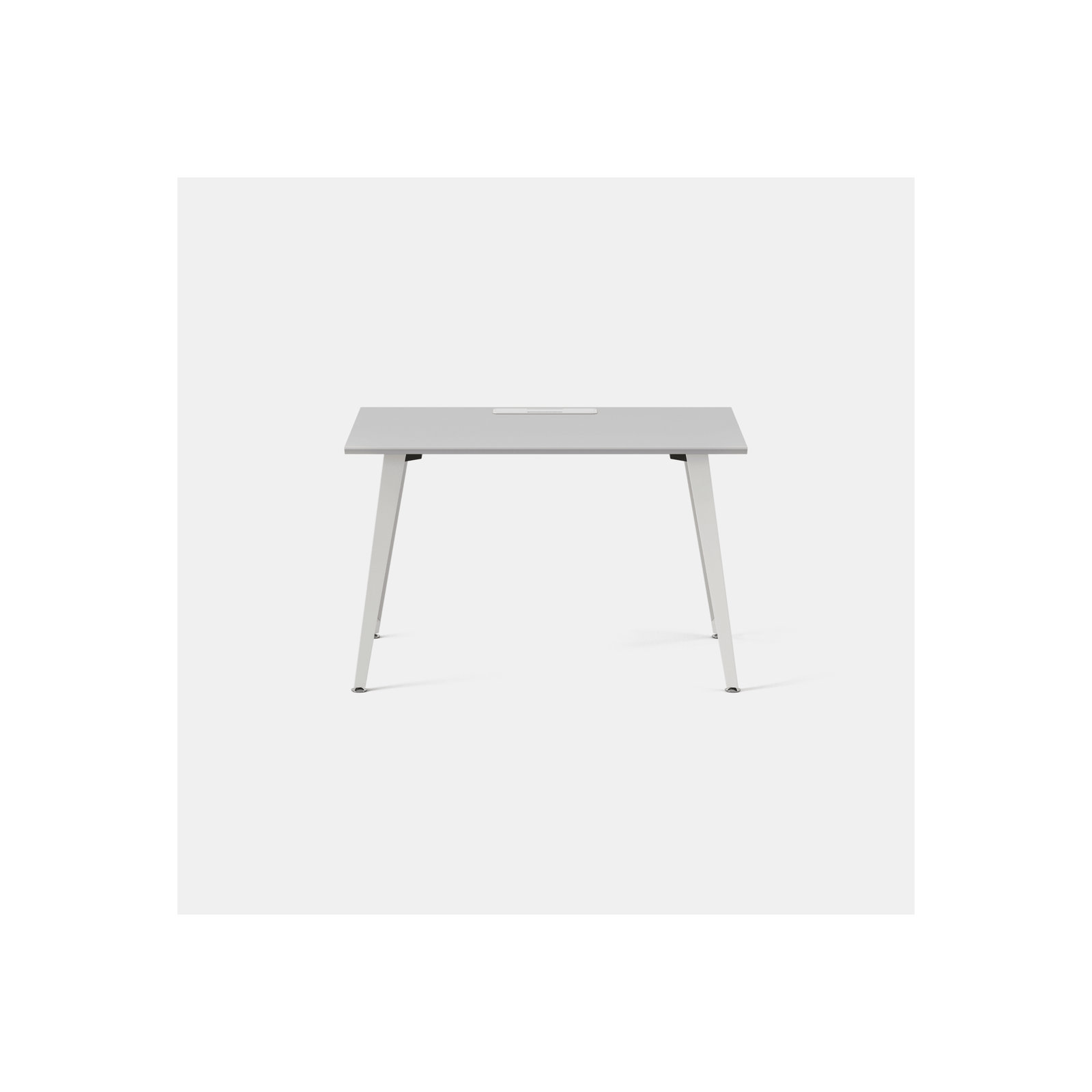 Office Desk, 30" H x 48" W x 24" D, Fog, White