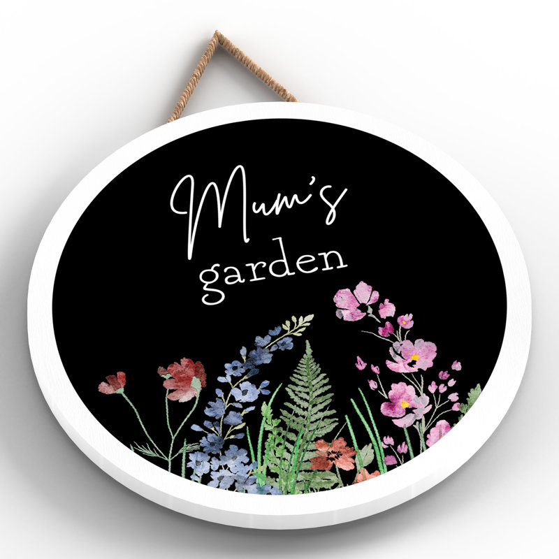 Mums Garden Small Circle Plaque