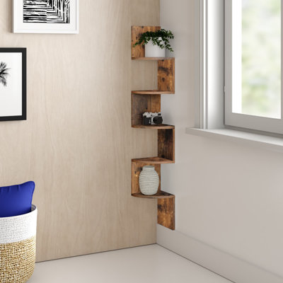 Carol 127.5cm H x 20cm W Corner Bookcase