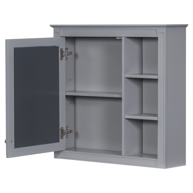 Pharmacie moderne, armoire de rangement murale, Gris