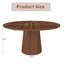 Table de salle à manger ronde 47 po en MDF pour 4 personnes