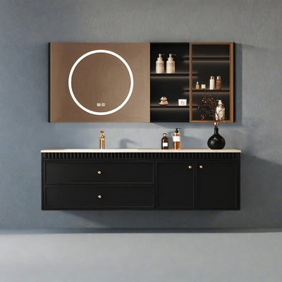 Middle ancient style rock plate bathroom cabinet