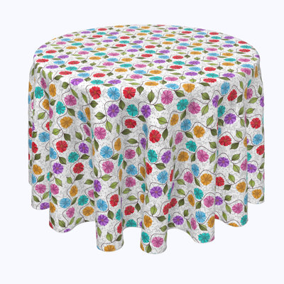 Justin Floral Round Tablecloth