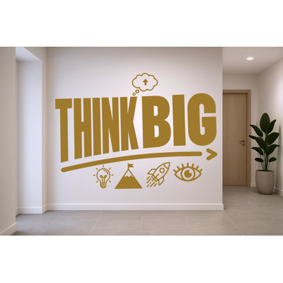 Adhésif décoratif «Think Big Idea», ampoule pour bureau
