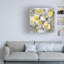 Toile tendue - Art mural Danhui Nai «Floral Uplift Yellow Grey» pour le salon, la chambre à coucher ou le bureau - 24 x 24-475368113