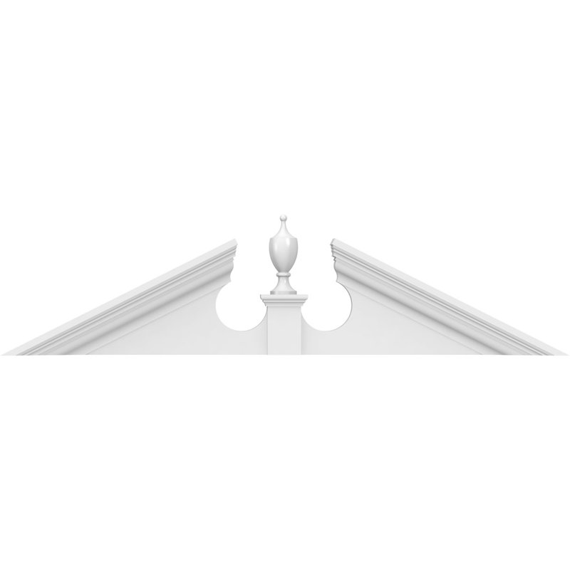 Fronton en PVC de qualité architecturale Acorn (pas 6/12), H 10 1/2 po x l 42 po x P 2 3/4 po