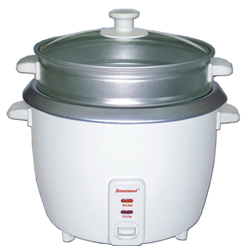 Brentwood 4 Cup Rice Cooker/Non-Stick With Steamer, 5 Qt.