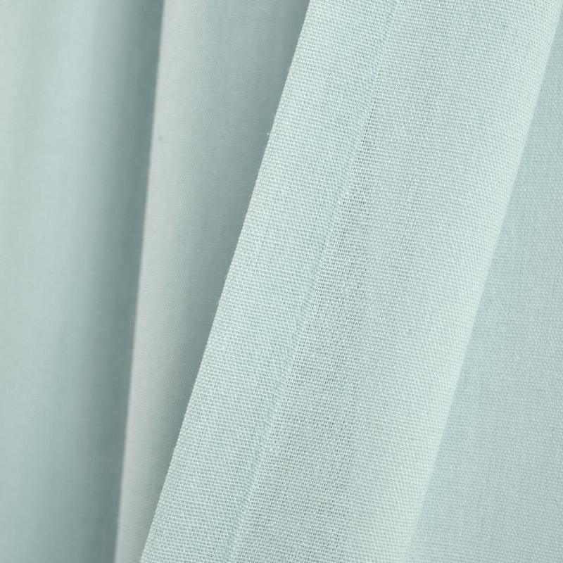 Cotton Blend Semi Sheer Curtain Pair, Blue