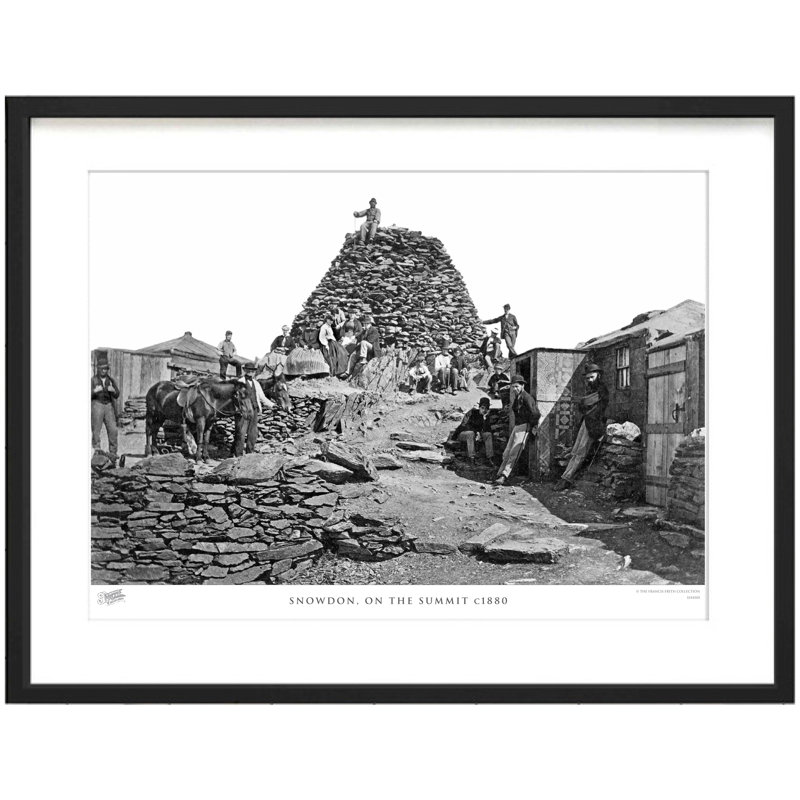 Snowdon, On The Summit C1880 by Francis Frith - Single Picture Frame Print, 45cm H x 60cm W x 2.3cm D