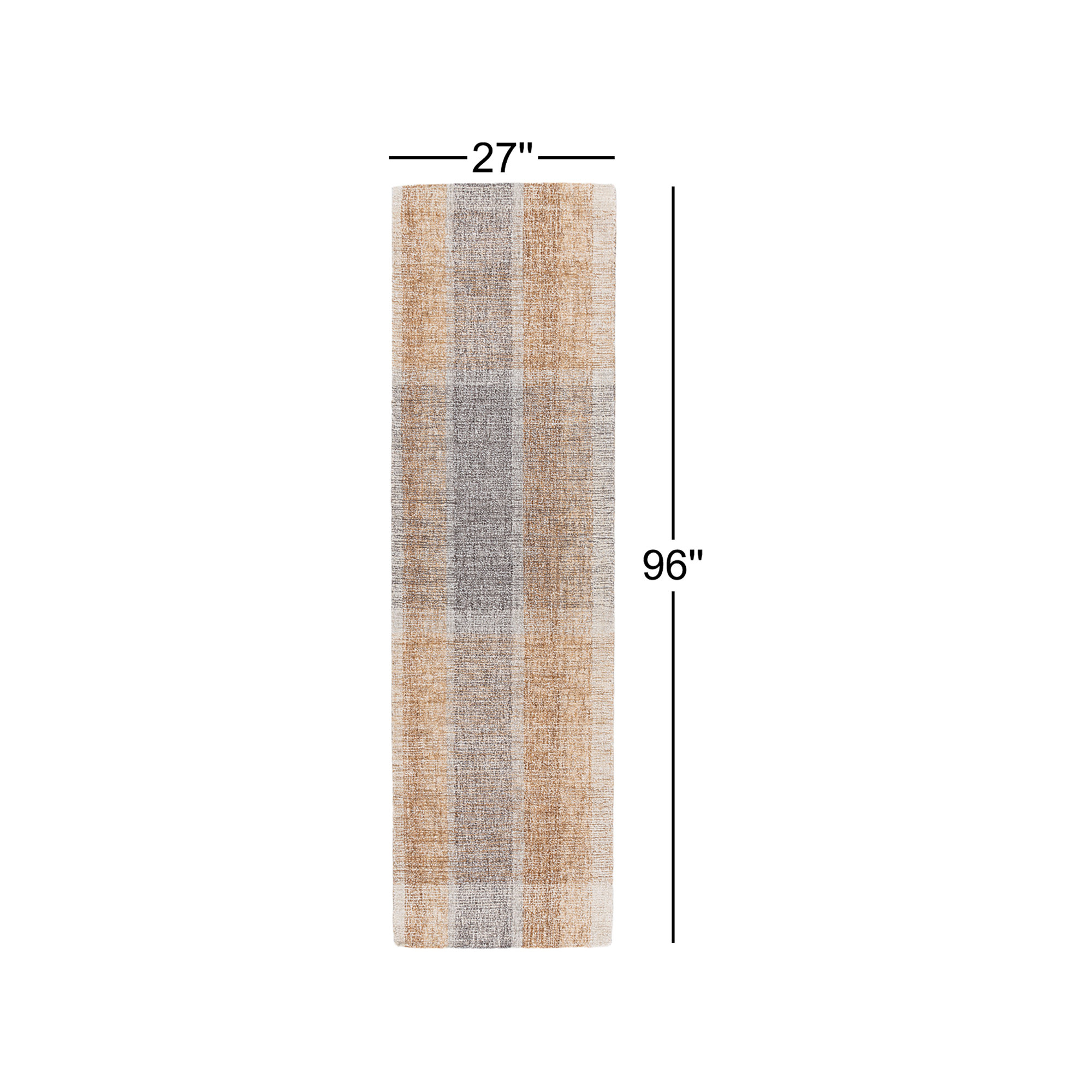 Metro 461 Hand Tufted Wool/Cotton Geometric Rug in Light Brown/Blue, Runner 2'3" x 8'