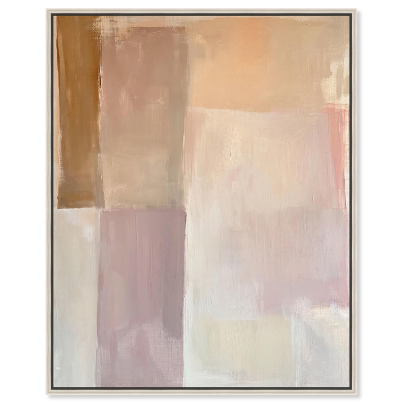 «Bronzed Ruins I Canvas Abstract Earth Tone» par Art Remedy, H 21 po x l 17 po, Encadrement argenté