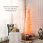 Arbre de Noël artificiel rose 6 pi avec 200 lumières DEL et 360 branches HOMcom-2066101930