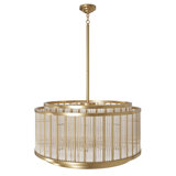 Waldorf Metal And Glass Rod Round Chandelier
