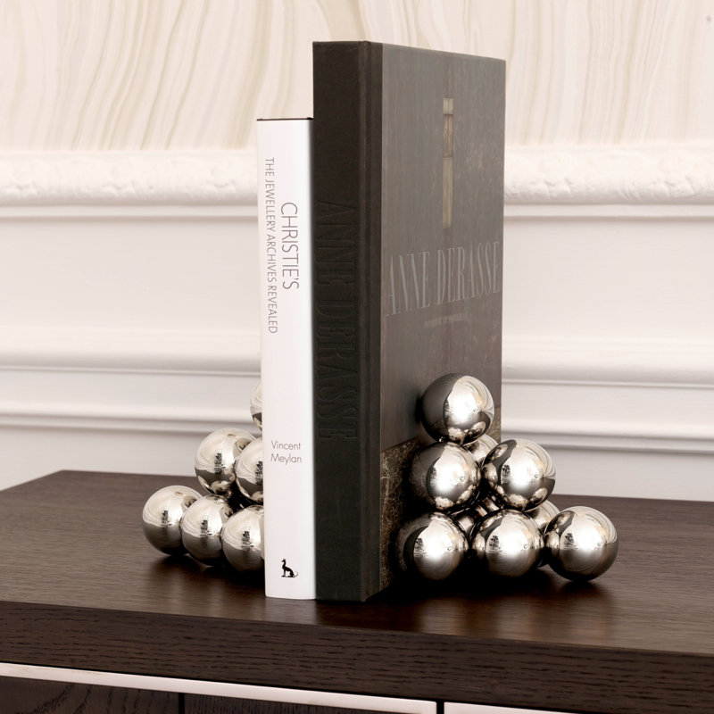 Carioca Modern & Contemporary Stainless Steel Bookends