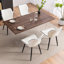 Chaise d'appoint rembourrée en similicuir avec structure en métal-1307793395
