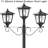 72" Triple-Head Solar Lamp Post Light Outdoor with Auto Dusk-to-Dawn Sensor