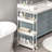 Slim Storage Cart 4 Tier, Storage Organizer Rolling Utility/ Mobile Shelving Unit Slide Out Storage Cart-1297406538