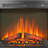 23 Inch Electric Fireplace Insert, Ultra Thin Heater With Log Set & Realistic Flame, Remote Control With Timer, Overheating Protection