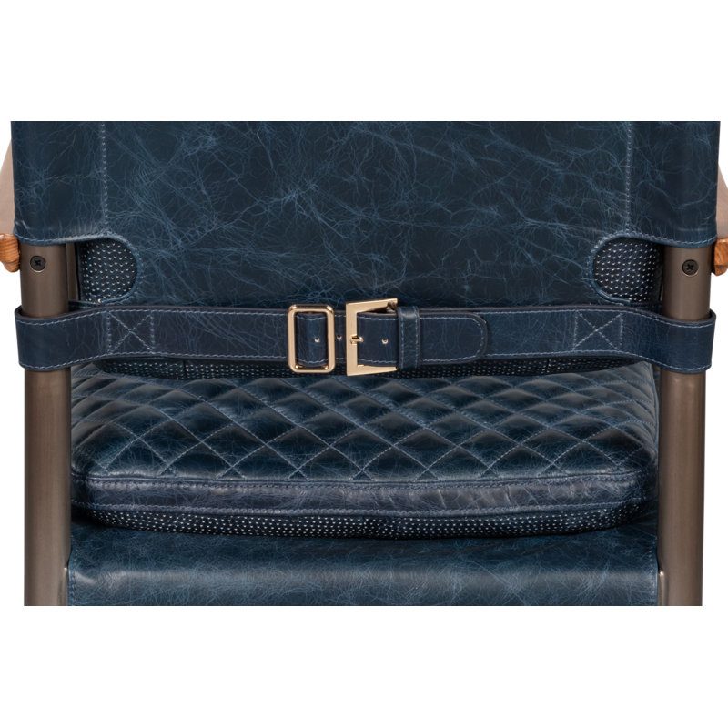The Harley Leather Arm Chair, Chateau Blue