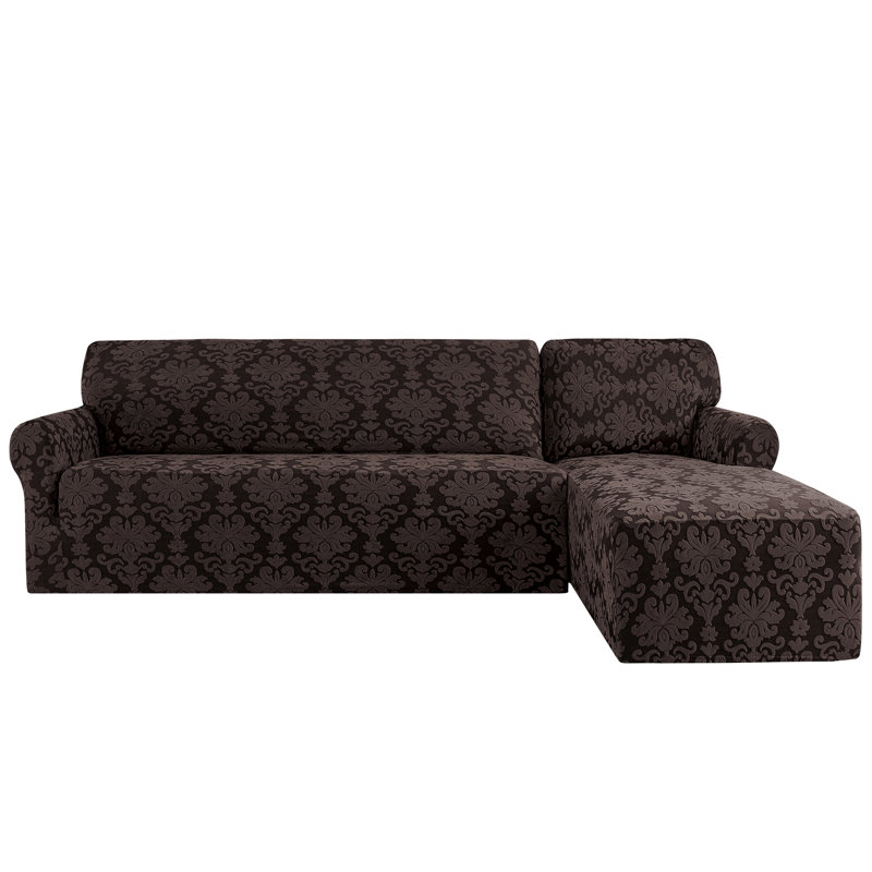 Box Cushion Sofa Slipcover, Chocolate