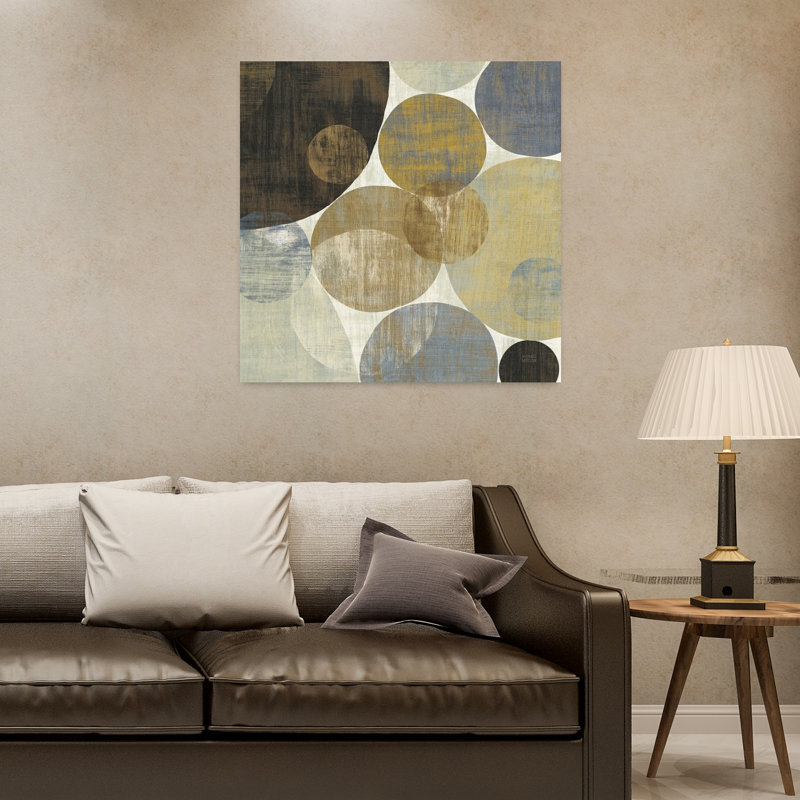 Circulation II, art contemporain abstrait, H 32 po x l 32 po