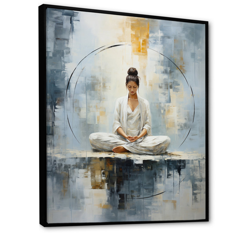 «Yoga Serene Zen Pastel III», reproduction d'art sur toile, H 44 po x l 34 po x P 1,5 po, Noir