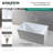 Kingston Brass Aqua Eden 51-Inch Acrylic Rectangular Double Ended Freestanding Tub With Drain-104561528