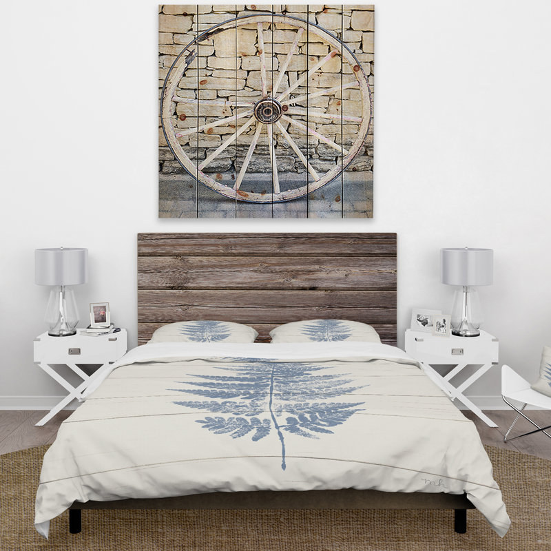 Ensemble de housse de couette à imprimé sur bois i, Housse simple + 1 taie décorative