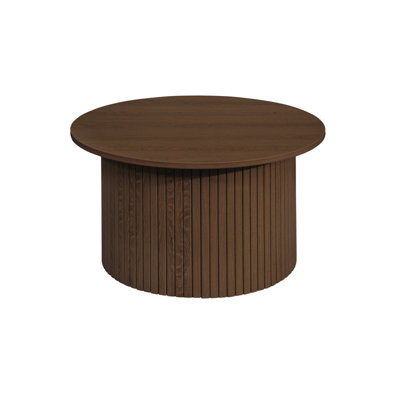 Suire Drum Coffee Table, Walnut